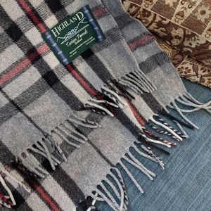 Wool Tartan Throw Blanket
